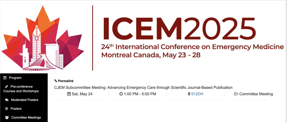 CJEM (@cjemonline) on Twitter photo Are you a current or aspiring editor, or reviewer with an EM journal? Attending #ICEM2025 in Montreal in May? why not join us for the NOW FREE publishing (editing & reviewing topics) workshop with Dr. Sas Deb: eventbrite.com/e/advancing-em……
<a href="/EddyLang1/">Eddy Lang</a>
<a href="/EMO_Daddy/">Ian Stiell</a> <a href="/PaulAtkinsonEM/">Paul Atkinson</a> Are you a current or aspiring editor, or reviewer with an EM journal? Attending #ICEM2025 in Montreal in May? why not join us for the NOW FREE publishing (editing & reviewing topics) workshop with Dr. Sas Deb: eventbrite.com/e/advancing-em……
<a href="/EddyLang1/">Eddy Lang</a>
<a href="/EMO_Daddy/">Ian Stiell</a> <a href="/PaulAtkinsonEM/">Paul Atkinson</a>