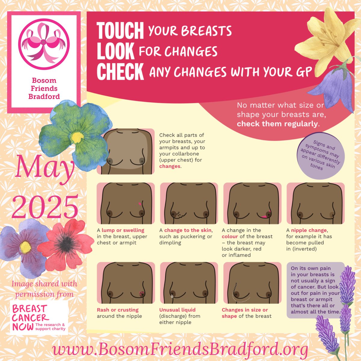 Pinch Punch, 1st of the month.
Time for your monthly #Breast check!
Whatever your age, size or shape it's important to get to know your 'normal' &amp; be #BreastAware
It's never too early to start checking your breasts
#BTHFT #BreastCancerAwareness #BreastCancer #BreastCheck