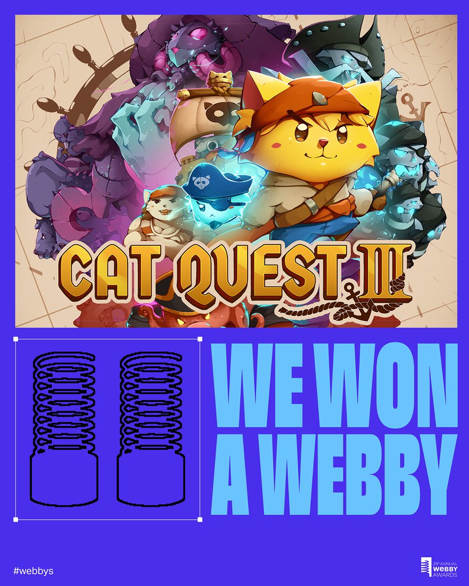 Cat Quest III is out NOW! (@thegentlebros) on Twitter photo Meowvelous mews! Cat Quest III won a <a href="/TheWebbyAwards/">The Webby Awards</a> in the 'Kids and Family' category 😻
Thank you all so much for voting and your surpawt!!
#Webbys Meowvelous mews! Cat Quest III won a <a href="/TheWebbyAwards/">The Webby Awards</a> in the 'Kids and Family' category 😻
Thank you all so much for voting and your surpawt!!
#Webbys