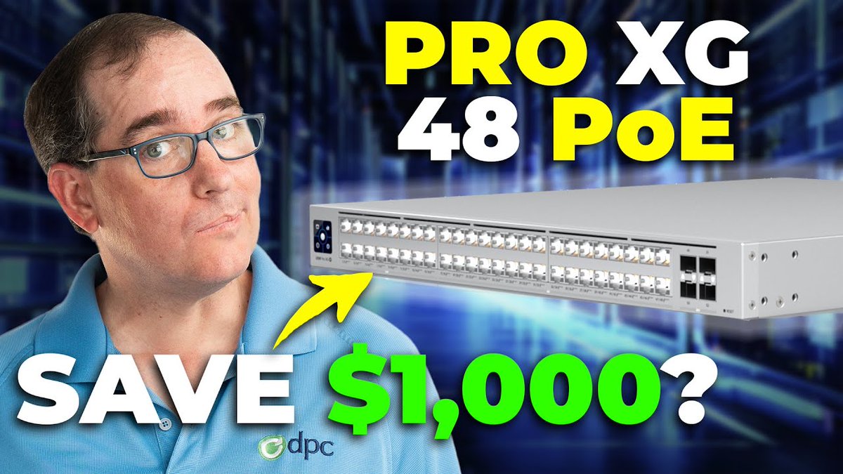 clayd333's tweet image. The new @Ubiquiti Pro XG 48 PoE is a really impressive switch with a giant PoE+++ power budget. I compare it to the Enterprise Campus 48 PoE and review the new lineup of Pro XG switches in this weeks video. PS they are good, Get them while you can!!
youtube.com/watch?v=PnUyqA…