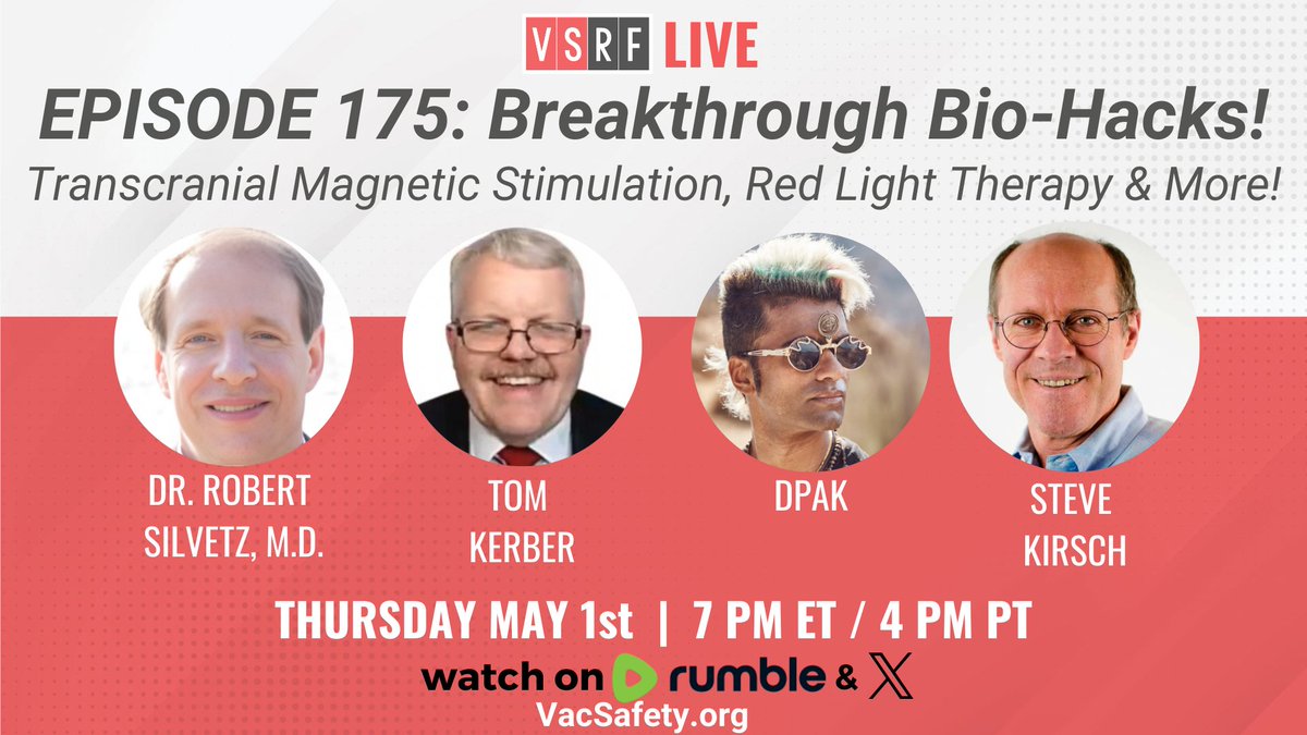 🔥This Thursday on VSRF LIVE: Breakthrough Non-Invasive Bio-Hacking Treatments!

Join us this Thursday as we explore cutting-edge, non-invasive "bio-hacking" therapies available today to help with conditions ranging from Autism and PTSD to vision challenges and beyond.

Our first