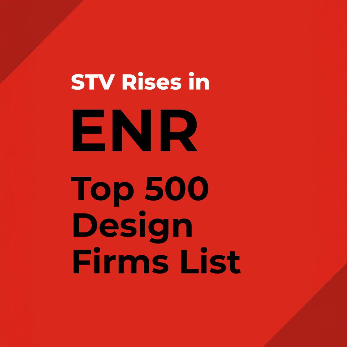 STVstories's tweet photo. Exciting news! STV earned standout rankings in @ENRnews’s 2025 Top 500 Design Firms list. Here are the results. 🧵(1/5) https://t.co/GkxOEmAOUo