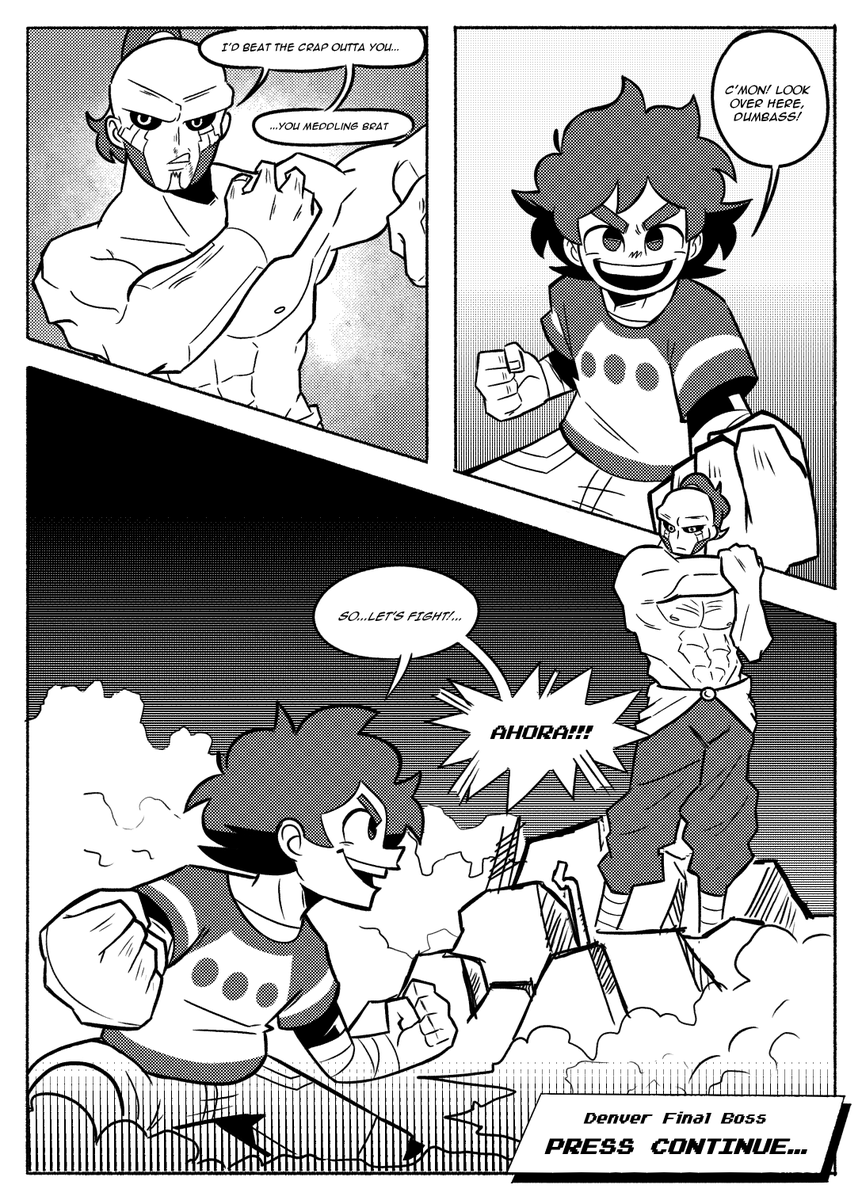 wascosmico's tweet photo. MARK MORGAN VS. SANTANA

Painel test for learning how to make comics in the future. 

#mangalatino #art #cartoonart #heropunk https://t.co/P9qkto56Ai