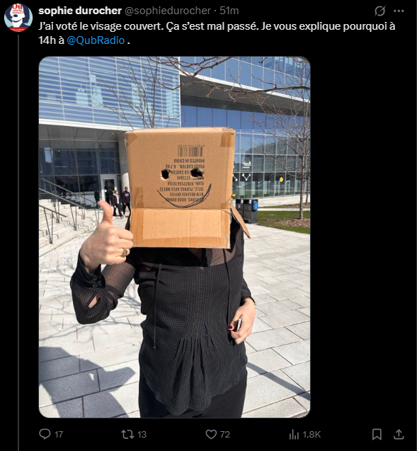 Les héros des élections.

Chaque année, des gens prennent sur eux de devenir des fardeaux gossants qui allourdissent l'expérience de tout le monde pour prouver un point qu'ils ne sauraient expliquer en public.

Ils sont: les héros des élections!