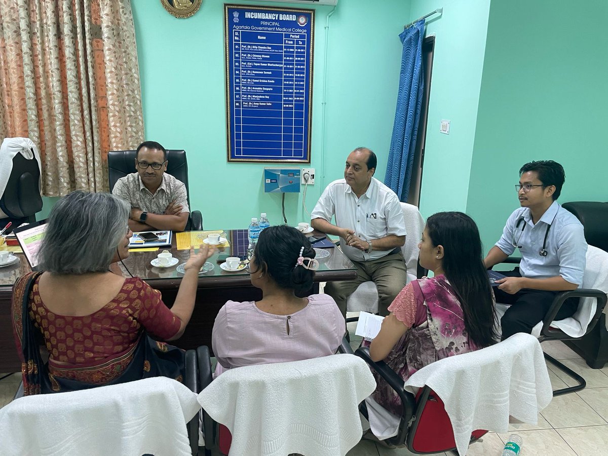 Prof. Sandra Albert, Dr. Carinthia B. Nengnong, and Dr. Benedicta Sthuti Kumar shared findings from a study on thiamine supplementation for infantile beriberi in Mizoram and Tripura. They discussed implementation plans with health officials and explored academic collaborations.