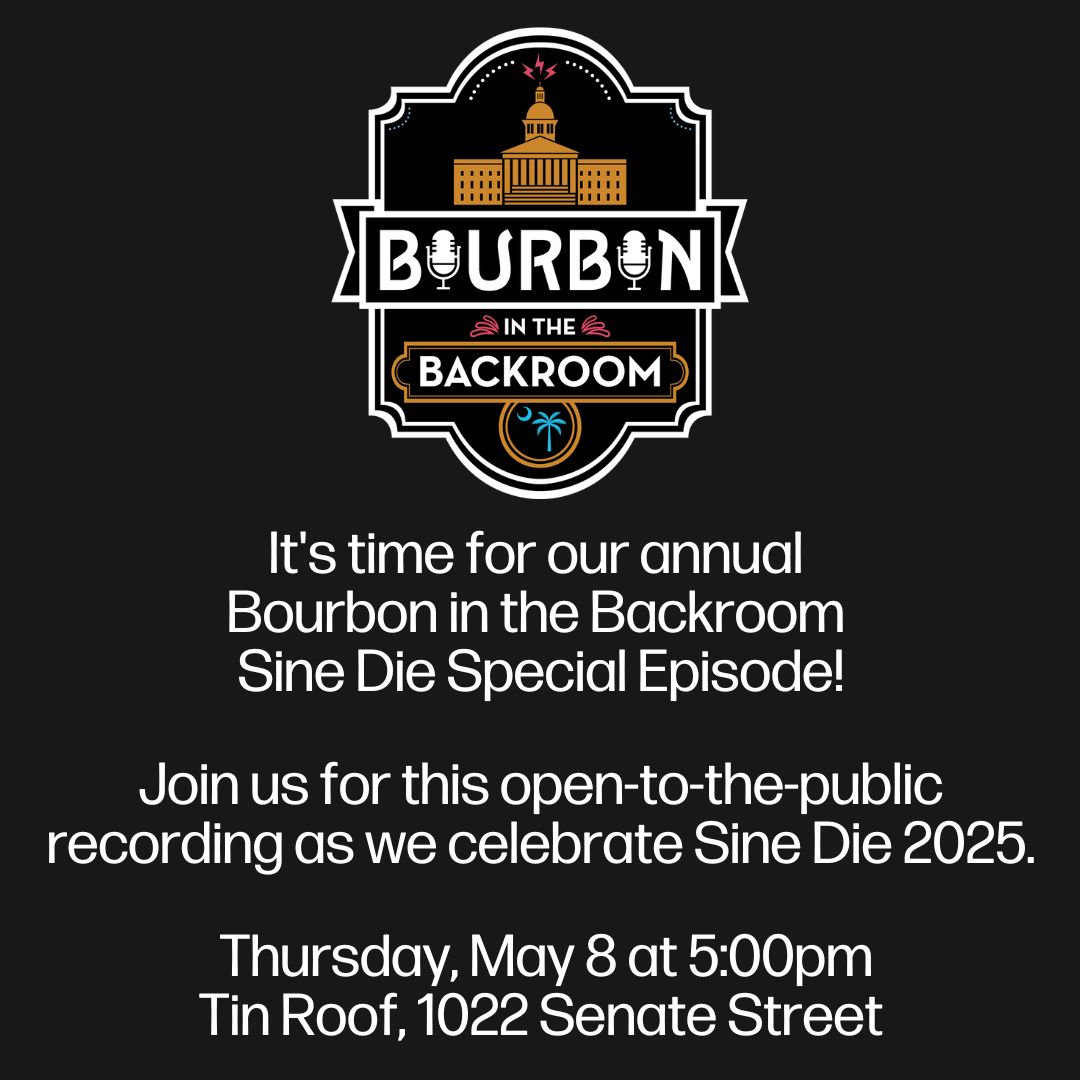 Bourbon In The Back Room Podcast (@bitbrpodcast) on Twitter photo It's almost time for our annual Sine Die podcast! We hope you'll come out to watch your favorite political podcast team in action as we wrap up the 2025 legislative session. Thursday, May 8 at 5:00 p.m. at the Tin Roof! #livepodcast #sinedie2025 #politicalpodcast #youreinvited It's almost time for our annual Sine Die podcast! We hope you'll come out to watch your favorite political podcast team in action as we wrap up the 2025 legislative session. Thursday, May 8 at 5:00 p.m. at the Tin Roof! #livepodcast #sinedie2025 #politicalpodcast #youreinvited