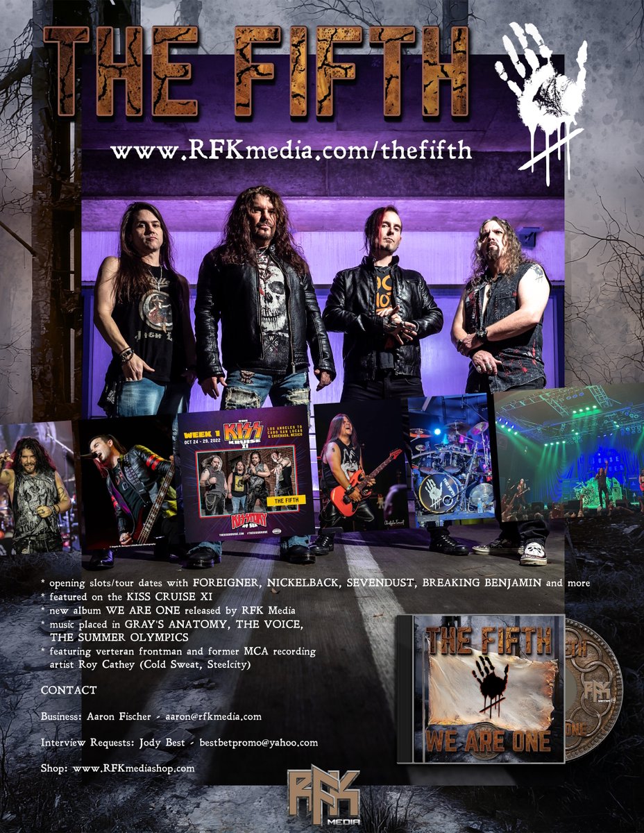 #WeAreOne - the new album from THE FIFTH <a href="/thefifthnc/">THE FIFTH</a> - hits the streets hard n heavy this week from RFK Media! Pre-order the digital album on iTunes / Amazon and get two instant downloads, and order your CDs NOW at rfkmediashop.com - booking: aaron@rfkmedia.com