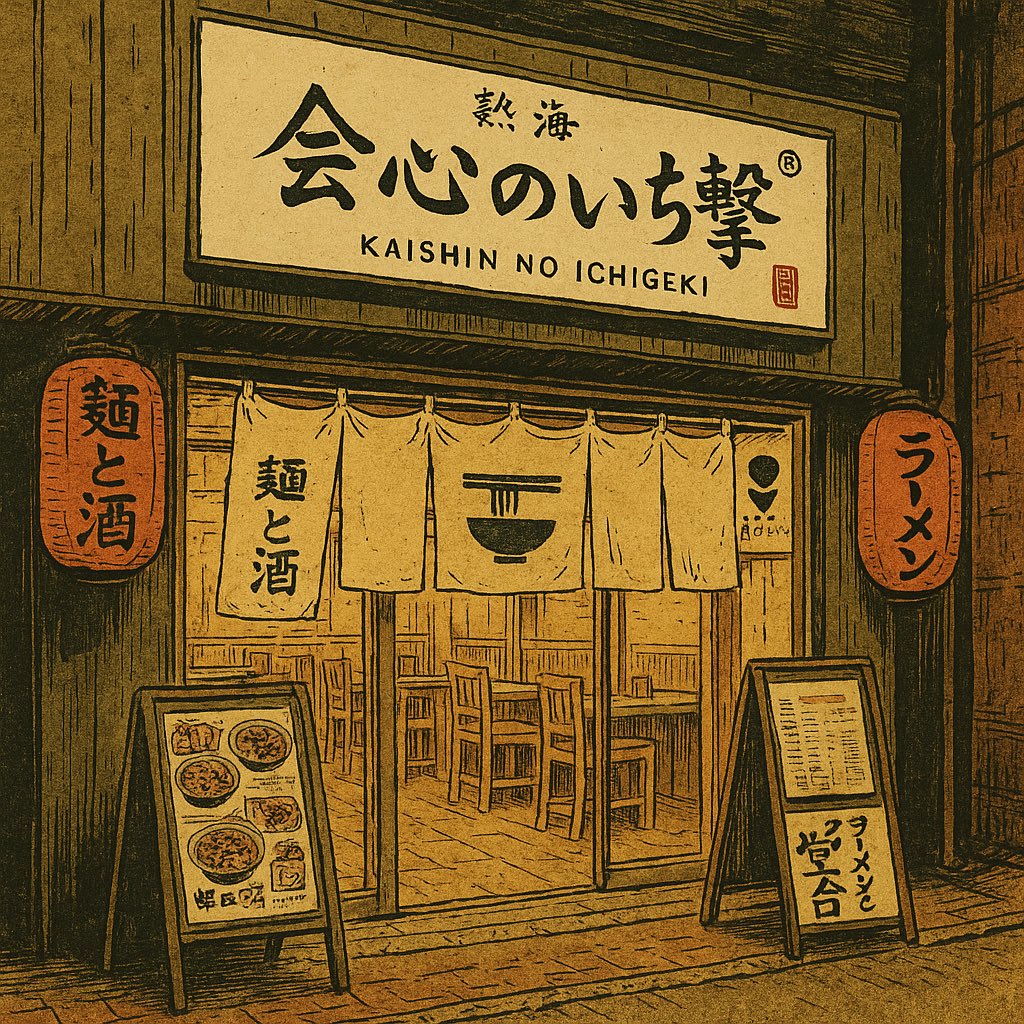 kazukikozo's tweet photo. 平成、令和という時代しか生きてないけど昭和ならばこんな雰囲気なのだろう。

昭和を生きたことないのに懐かしい気持ちになるのなんで⁉️笑

俺の記憶では貝心やった気するけど会心に変更なった？？

#貝心のいち撃
#MetaKozo https://t.co/6hT51OXMGv
