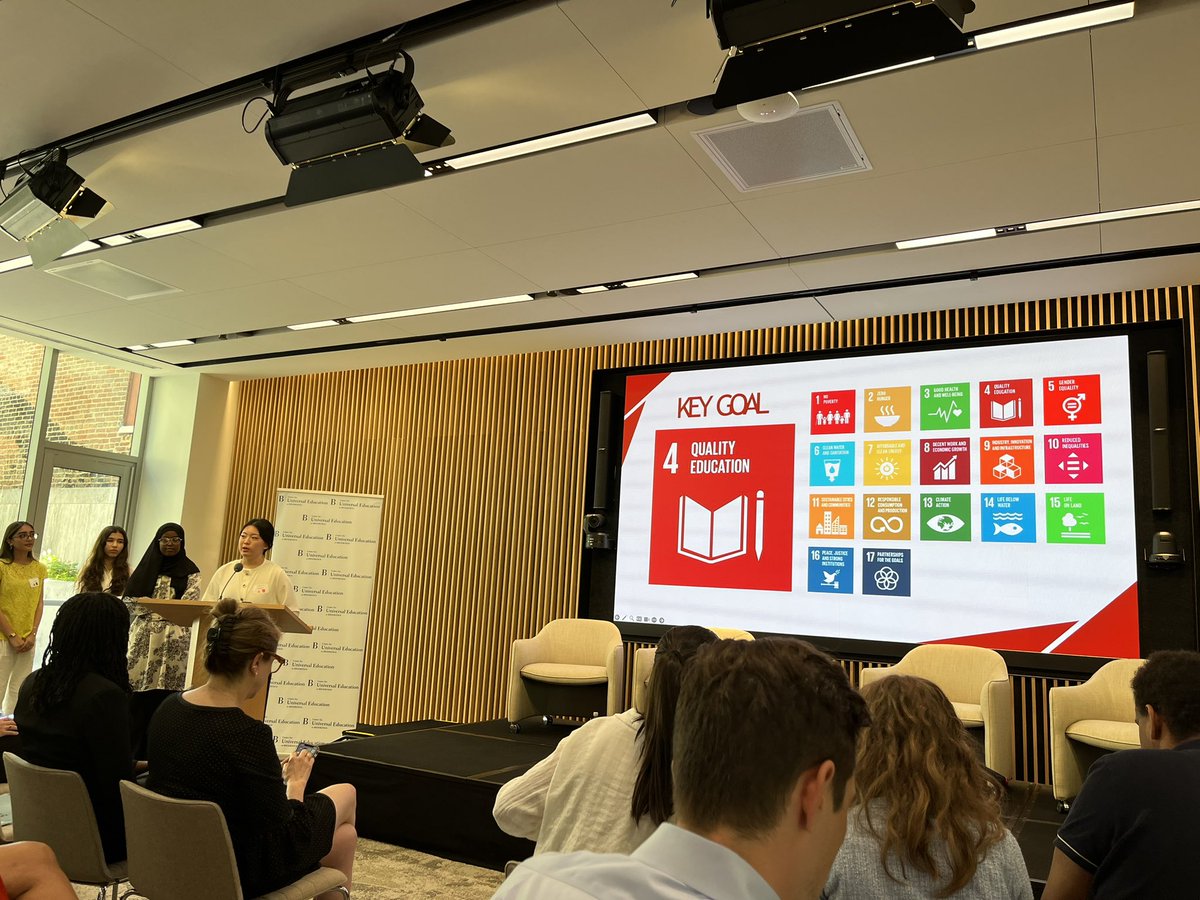 GiuliaMcPherson's tweet photo. Local students making the case for SDG4, ensuring a quality education for all! #YouthAgency @BrookingsGlobal https://t.co/3cttsWnJyv