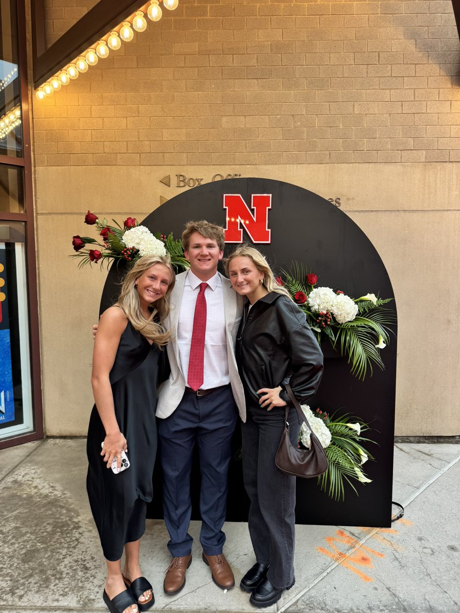 Congrats to our son Jalyn, for receiving this wonderful award at Nebraska tonight, The Sam Foltz Hero Leadership Award- for excellence in Leadership, Citizenship and Teamwork ♥️