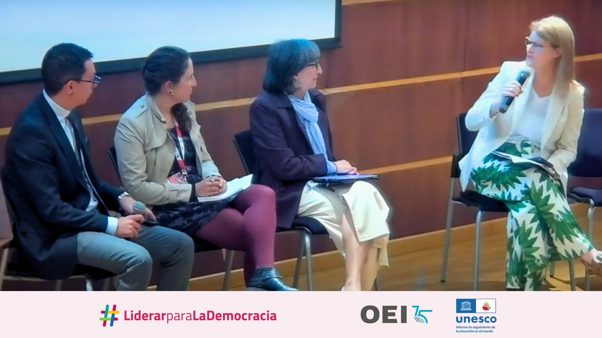 Muy interesante este intercambio sobre liderazgo y capacidades estatales en la presenctación del nuevo informe regional del <a href="/GEMReport/">Global Education Monitoring Report UNESCO</a> y la <a href="/EspacioOEI/">OEI</a>  en 🇨🇴. #LiderarparaLaDemocracia

Gracias <a href="/EcheverriEmilia/">Emilia Soto Echeverri</a>, 
<a href="/pepejos66/">José Flores Jácome</a> y Cecilia Dimaté Rodríguez por los aportes