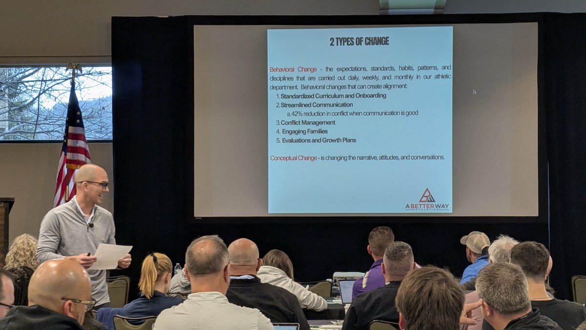 Kicking Monday off with another engaging keynote!  "A Better Way" with Heath Elsinger.  Thanks for joining us this morning! 

@chsaa