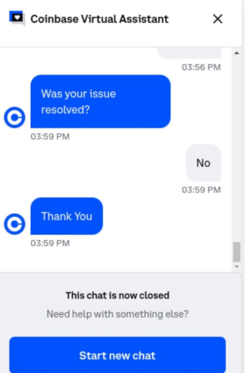 This is about the level of quality people get from Coinbase support?