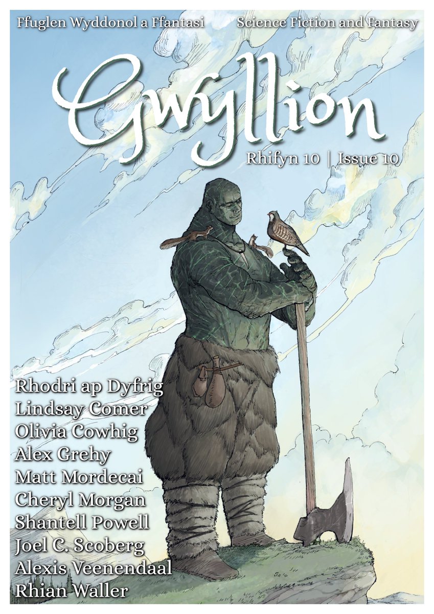 Gwyllion issue 10 will be hitting the shelves this Thursday, May 1st! 

To celebrate hitting the big one-zero we've made it a bumper edition, 35% longer than a usual issue. No extra charge - just a heartfelt thank you to all our supporters over the years. 
💙🤍💚