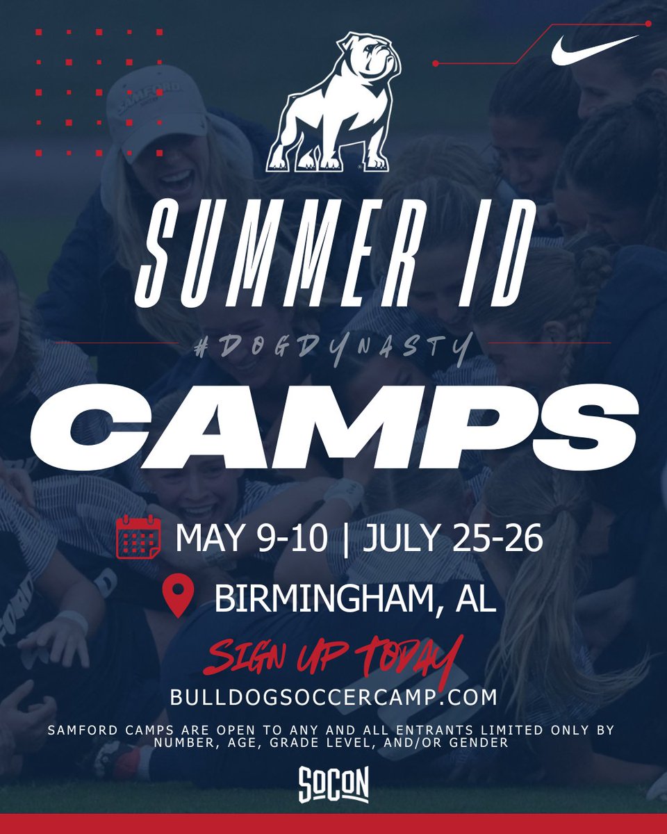 SamfordSoccer's tweet image. ๐ Final Call: ID Soccer Camp โ May 9โ10 ๐
Join us for an exclusive opportunity to showcase your talent and develop your game at our ID Soccer Camp May 9โ10. Limited spaces remain!
๐tinyurl.com/bdd8cszr
#DogDynasty | #AllForSAMford