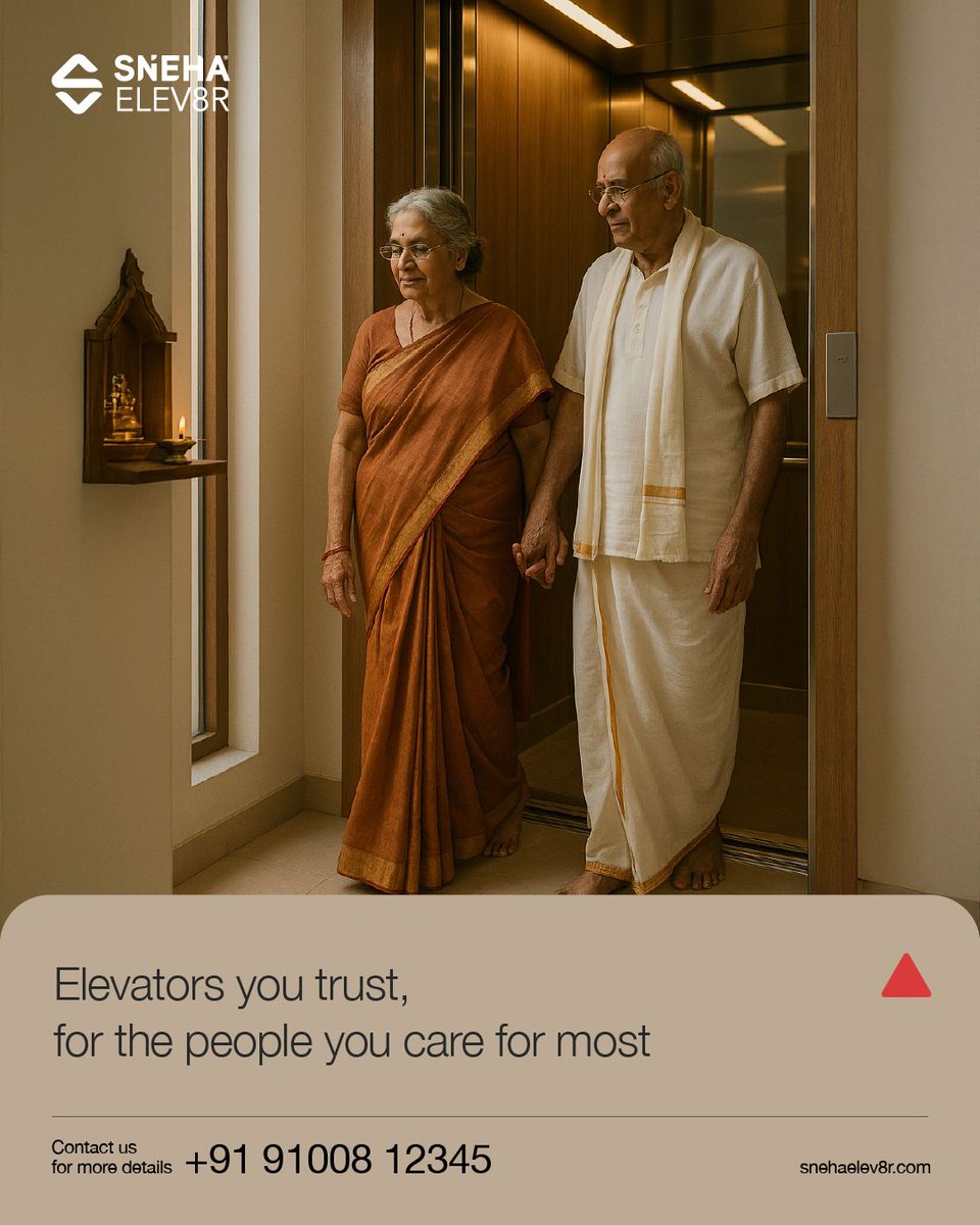 SnehaElev8r's tweet image. Trust is built through experience. From first floor to last, our elevators offer a seamless ride you can rely on, for every member of your family, every single day.

Visit our website: snehaelev8r.com

#hospitalelevator #residentialelevator #industrialelevator