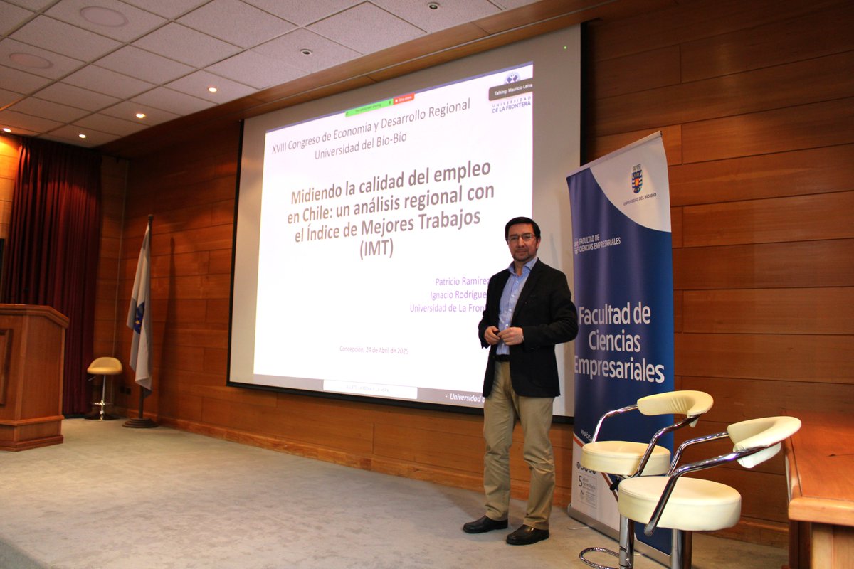 El Coordinador del Observatorio Económico Social <a href="/UFrontera/">UFRO</a> Mg. Patricio Ramírez participó como expositor en XVIII Congreso de Economía y Desarrollo Regional organizado por la Universidad del Bío Bío el pasado 24/04/2025  #economíaregional #OES #UFRO