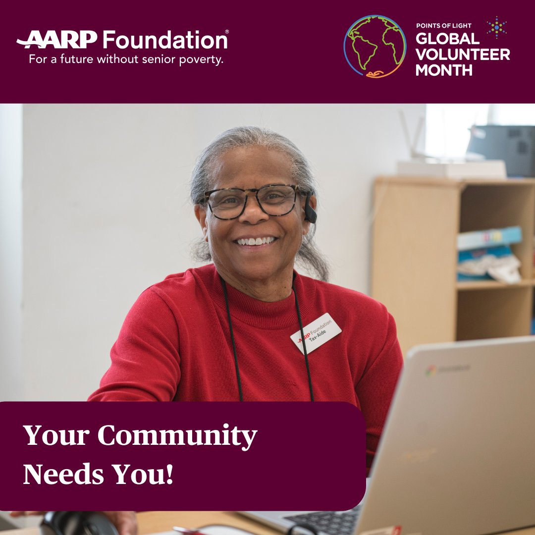 AARP Foundation (@aarpfoundation) on Twitter photo According to <a href="/PointsofLight/">Points of Light</a>, nearly 50% of volunteer postings aren't filled, which means critical community needs may not be met. Consider volunteering to promote mental health and make a positive impact where you live ➡️ spr.ly/60152o3b1. #NationalVolunteerMonth According to <a href="/PointsofLight/">Points of Light</a>, nearly 50% of volunteer postings aren't filled, which means critical community needs may not be met. Consider volunteering to promote mental health and make a positive impact where you live ➡️ spr.ly/60152o3b1. #NationalVolunteerMonth