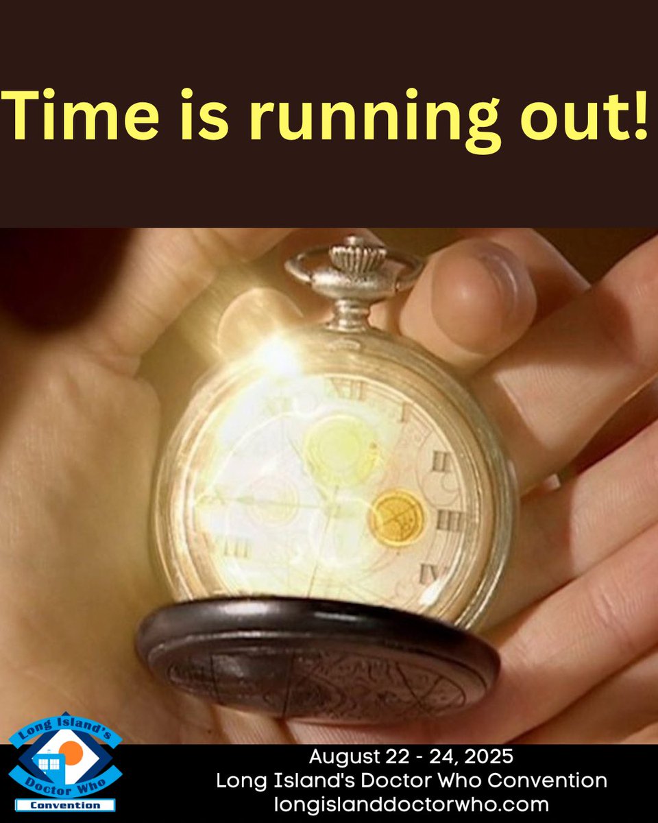 I hate that cliché!

The early bird discount on general admission weekend passes ends April 30th.

longislanddoctorwho.com

#LIWho2025 #LIWho #DoctorWho #DrWho #whovians #Whovian #tardis #Gallifrey #BigFinish #ClassicDoctorWho