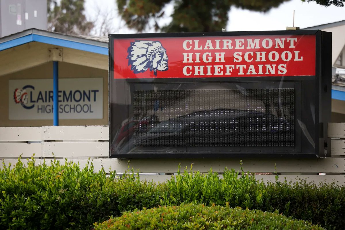 They were our high school rival. And we are the Madison Warhawks!

New rules spell out naming standards in schools

First up: a high school mascot that’s banned under a new state law.

Clairemont High School’s mascot, now the Chieftains, is banned under a new state law and has to