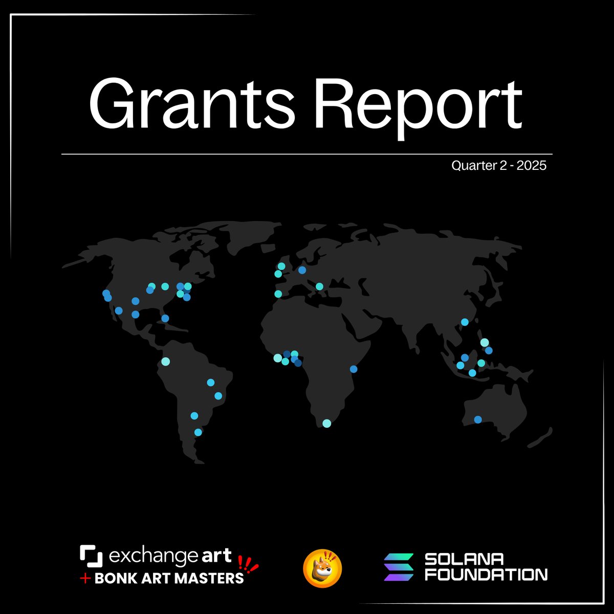 Excited to kick off the return of grants programming this week for artists on <a href="/solana/">Solana</a>. With the support from <a href="/bonk_inu/">BONK!!!</a> and <a href="/SolanaFndn/">Solana Foundation</a>, we've done a lot the past few years in providing opportunity and growing our reach. Whether it was a grant for an exhibition in a