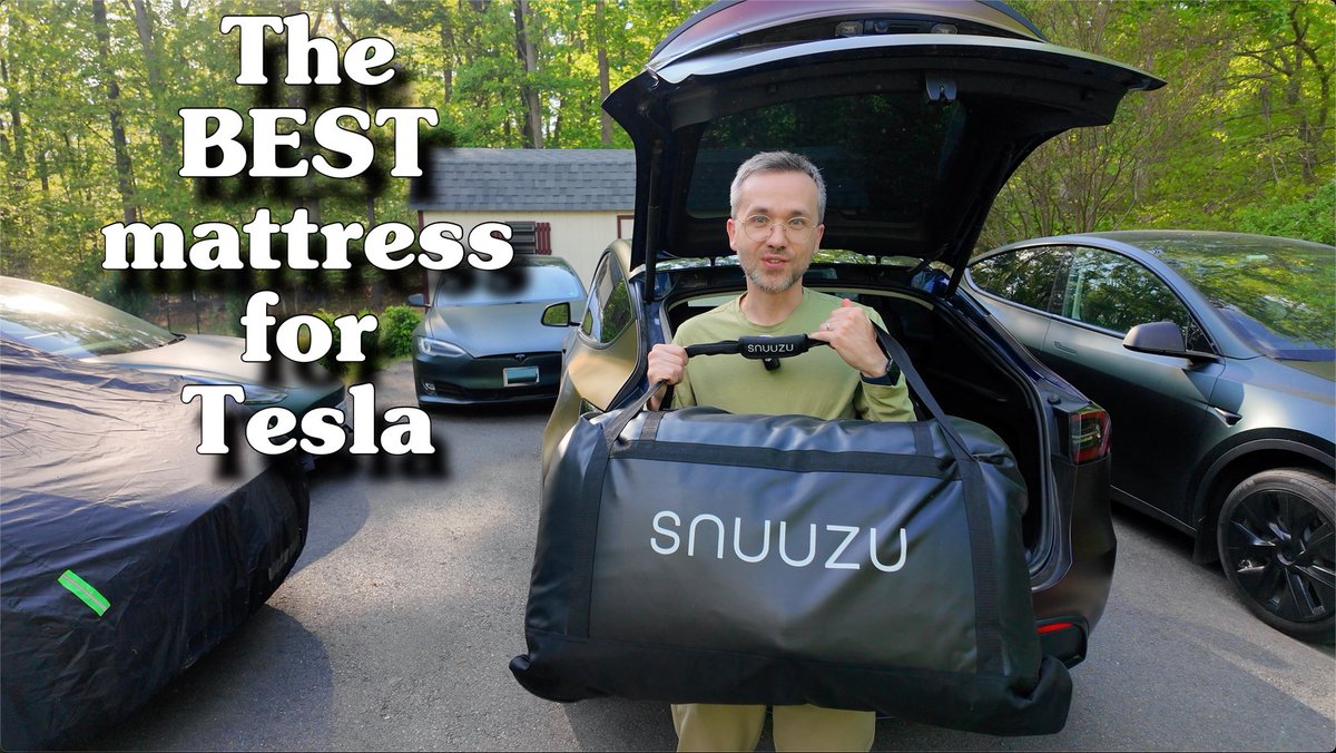 Hopefully, this is the last mattress review for Tesla I ever have to do, because I think it’s simply absolutely the best option you can get in 2025!
us.snuuzu.com/?bg_ref=VbC6i1…

Full review and comparison to most popular option (Tesla’s own air mattress) : youtu.be/zSZbGCXqcXk?si…