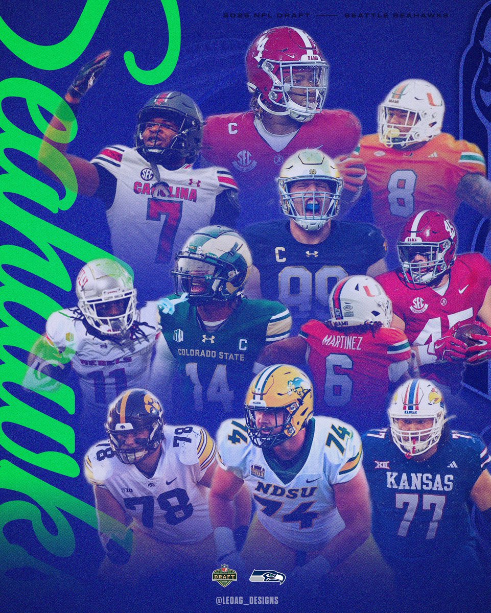 leo_adolph's tweet photo. Welcome to the @Seahawks Draft Class!
Link in bio for individual pick graphics! 👀
#NFLDraft2025 #GoHawks https://t.co/HGL5LxlypD