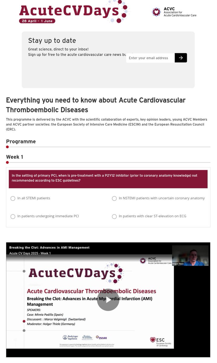 Dr. Chacón-Lozsán F .'. (@franciscojlk) on Twitter photo #AcuteCVDays 2025 is here and starts today!!!
Week 1 starts with Everything you need to know about Acute Cardiovascular Thromboembolic Diseases
escardio.org/Sub-specialty-…
Share and interact!! 🤓
<a href="/ACVCPresident/">ACVCPresident</a> <a href="/escardio/">European Society of Cardiology</a> <a href="/drmilicaa/">Milica Aleksic</a> <a href="/HannahSchaubro1/">Hannah Schaubroeck</a> <a href="/DrMarthaGulati/">Dr. Martha Gulati ♥️🫀❤️🩹🇨🇦</a> <a href="/OrlandoRPN/">Orlando RPN</a> #AcuteCVDays 2025 is here and starts today!!!
Week 1 starts with Everything you need to know about Acute Cardiovascular Thromboembolic Diseases
escardio.org/Sub-specialty-…
Share and interact!! 🤓
<a href="/ACVCPresident/">ACVCPresident</a> <a href="/escardio/">European Society of Cardiology</a> <a href="/drmilicaa/">Milica Aleksic</a> <a href="/HannahSchaubro1/">Hannah Schaubroeck</a> <a href="/DrMarthaGulati/">Dr. Martha Gulati ♥️🫀❤️🩹🇨🇦</a> <a href="/OrlandoRPN/">Orlando RPN</a>