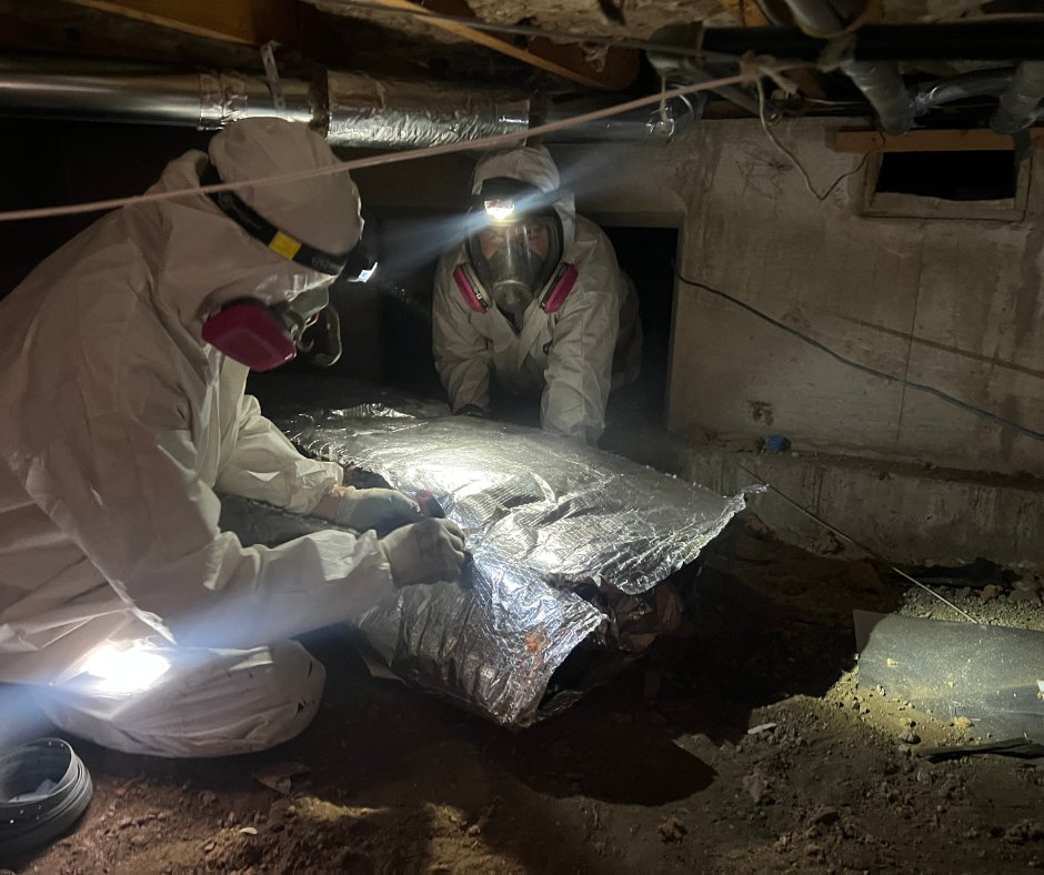 energyrescenter's tweet image. Ensuring energy efficiency from the ground up! Our team is hard at work wrapping ductwork with R-13 insulation in this crawlspace to improve energy savings and comfort. Small steps, big impact! 
#EnergyEfficiency #InsulationMatters #Teamwork #EnergyResourceCenter