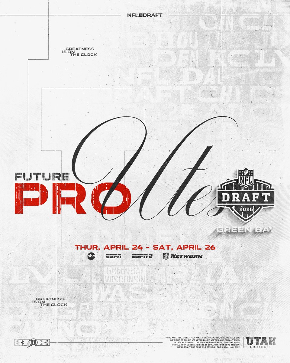 b_oldroyd52's tweet image. #NFLDraft x @Utah_Football 
_
_
_

Happy coincidence that the NFL’s branding for the draft meshed perfectly with the brand direction we wanted to take for the draft! Another shoutout to @tysonbain_ for the HOURS of work he put into helping this come together🤝

#smsports
