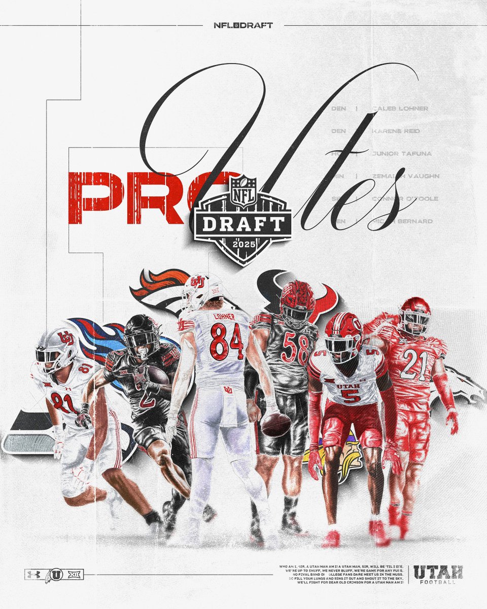 b_oldroyd52's tweet image. #NFLDraft x @Utah_Football 
_
_
_

Happy coincidence that the NFL’s branding for the draft meshed perfectly with the brand direction we wanted to take for the draft! Another shoutout to @tysonbain_ for the HOURS of work he put into helping this come together🤝

#smsports