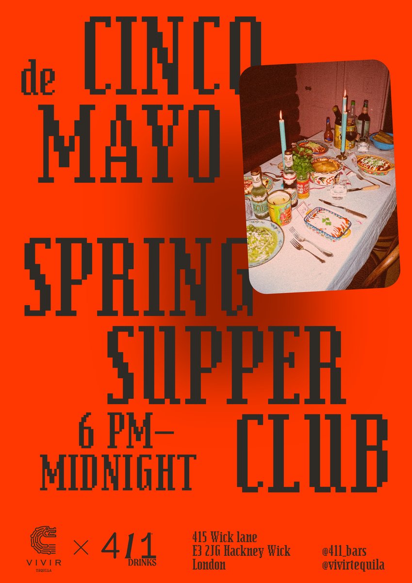 #Posters for Cinco de Mayo Supper Club, hosted by Four One One &amp; <a href="/VIVIRTequila/">VIVIR Tequila</a>!