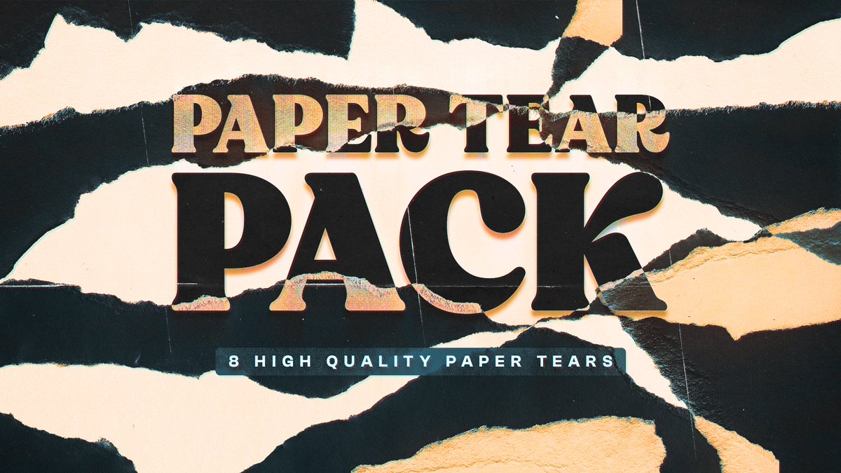 Designers!

I made a FREE pack of some 4K paper tears! It comes with 8 high-quality paper tear assets you can use for any design/project!

Like &amp; reply for the download link!