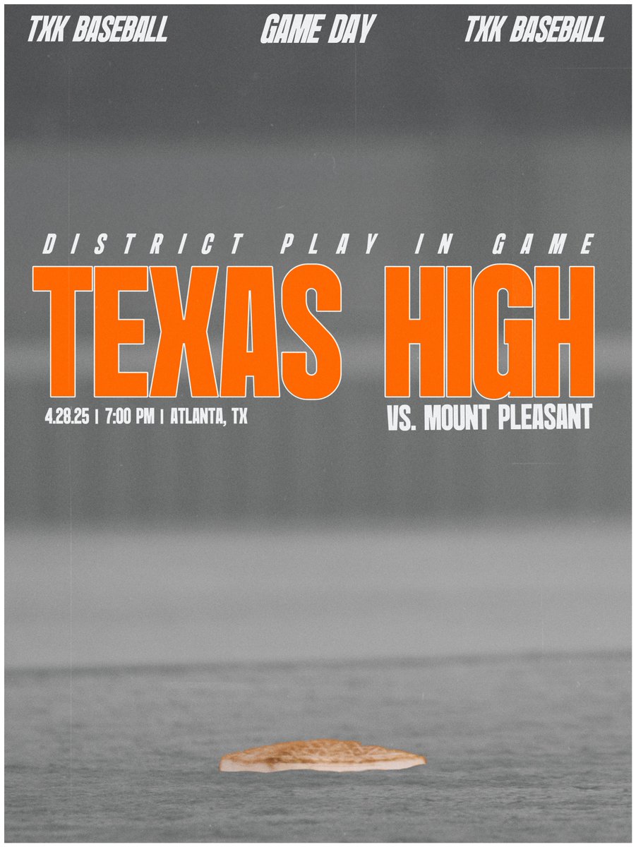 Texas High Baseball (@thigh_baseball) on Twitter photo βΎοΈ DISTRICT PLAY IN GAME
π Mt. Pleasant
βοΈ Varsity: 7:00 PM
π Atlanta High School Baseball Complex
Game will be live streamed by <a href="/TXK_Gameday/">Texarkana Gameday</a> βΎοΈ DISTRICT PLAY IN GAME
π Mt. Pleasant
βοΈ Varsity: 7:00 PM
π Atlanta High School Baseball Complex
Game will be live streamed by <a href="/TXK_Gameday/">Texarkana Gameday</a>
