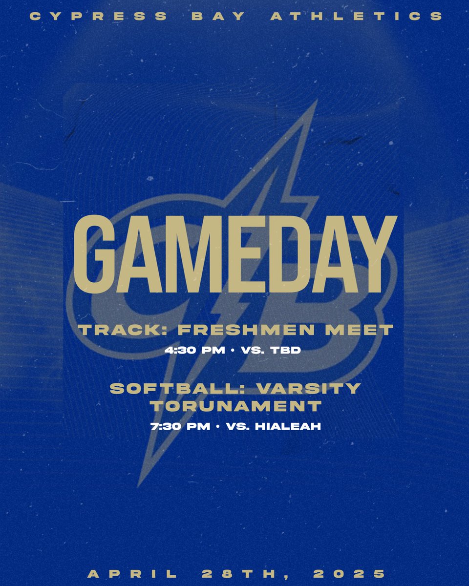 Both teams at home today‼️

Track hosting their freshmen meet at 4:30 pm and softball against Hialeah at 7:30 pm. 

Come out and support⚡️⚡️