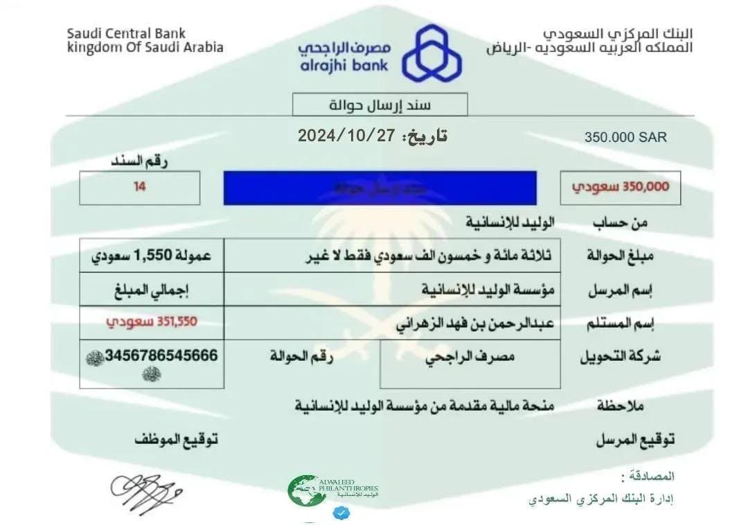سلام عليكم  مبروووك تم قبول طلبك لحين تبقت لديك خطوة واحدة لتتوصل بالمبلغ وهي 
رتويت
ارسال اسمك ورقم جوالك عبر الخاص 
وسنكمل معك إجراءات التحويل مباشره

السحب من الرتويت سنسحب اسمه....