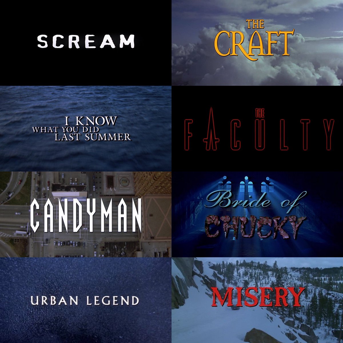 HVRRORCUNT's tweet photo. 90’s horror was too good https://t.co/5W0vteNn0c