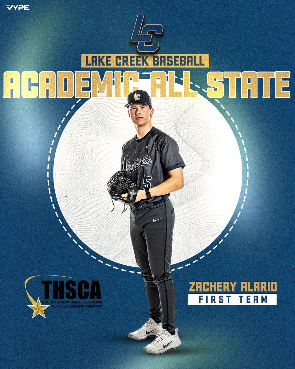 Congratulations to senior, Zach Alarid, on his selection to the 2025 THSCA Academic All-State Team.