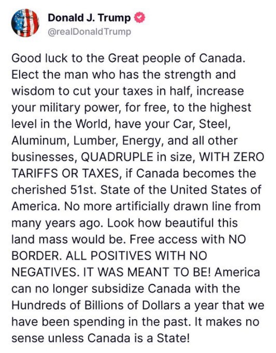 Canada will never be the 51st state. Choose wisely today. #Vote