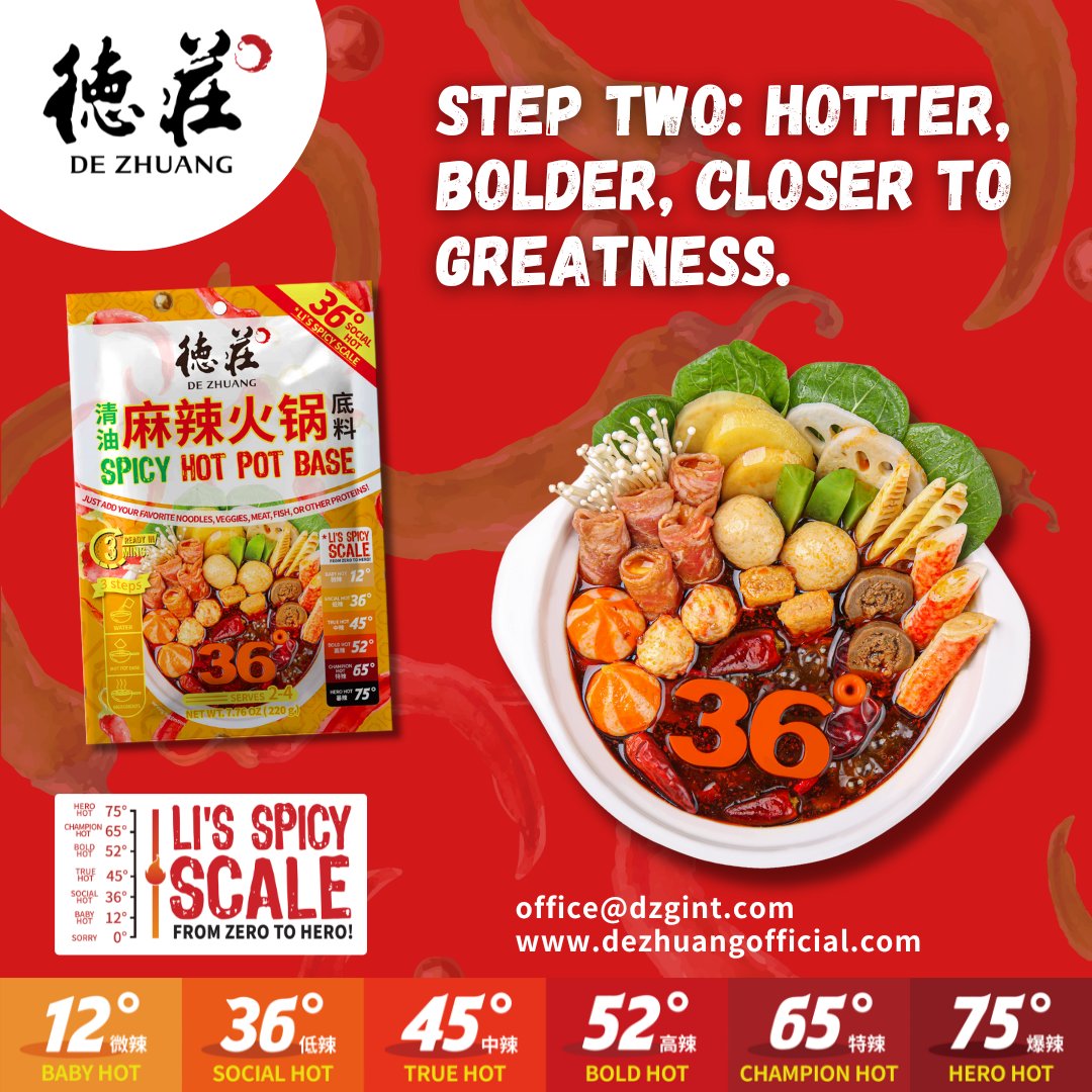 chineseflavors's tweet photo. Second stop on the spicy express — no turning back!

Visit https://t.co/oY2iWyL15V and become a master of Sichuan Cuisine! Drop an email to office@dzgint.com to get to know us!⁠

#chinesefood #asianfood #hotpot #spicyhotpot #chongqinghotpot #dezhuang #德庄 https://t.co/mUxFtnedwa