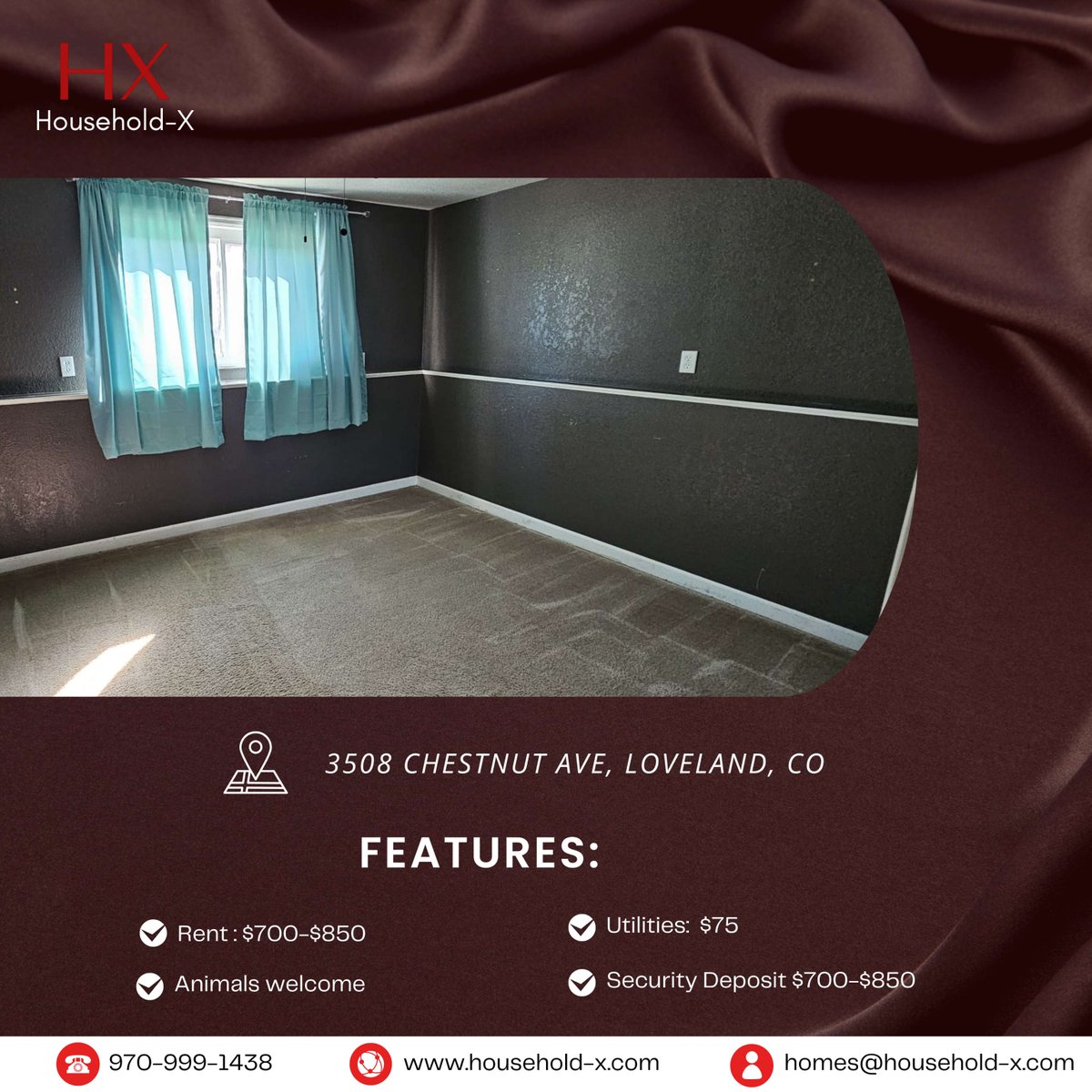 📍 3508 Chestnut Ave, Loveland, CO. 

Move-In Ready Rooms! 🗺️ Limited spots—Contact us! 👉 Household-X.com 

#CoLivingRealEstate #AffordableHousing #CommunitySpaces #ColoradoLiving #LocationMatters #ColivingColorado