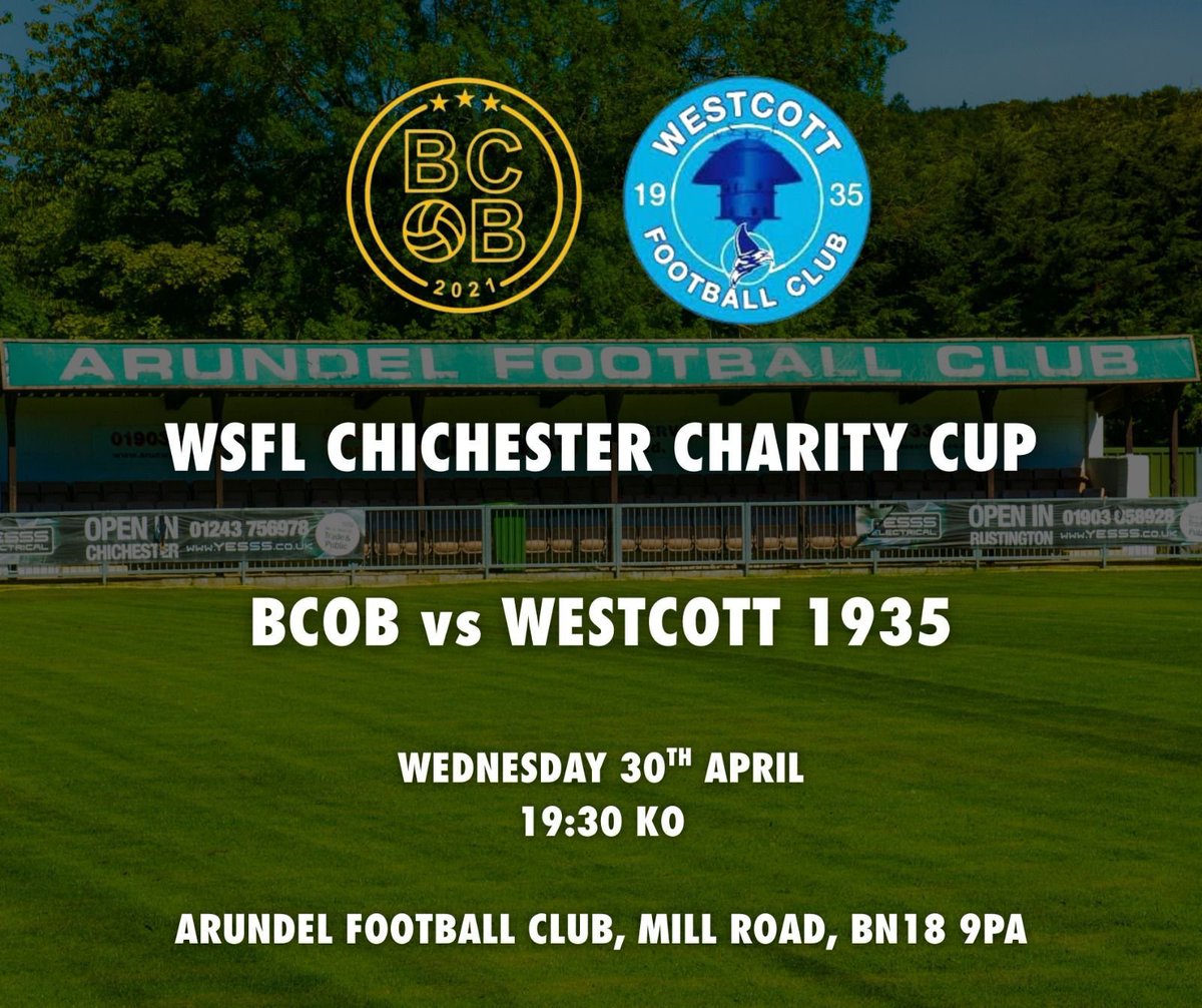 Supporters, lovers, haters and wannabe’s all welcome <a href="/ArundelOfficial/">Arundel FC</a> this Wednesday to hopefully watch us secure a treble vs <a href="/Westcott1935FC/">Westcott 1935 FC</a>