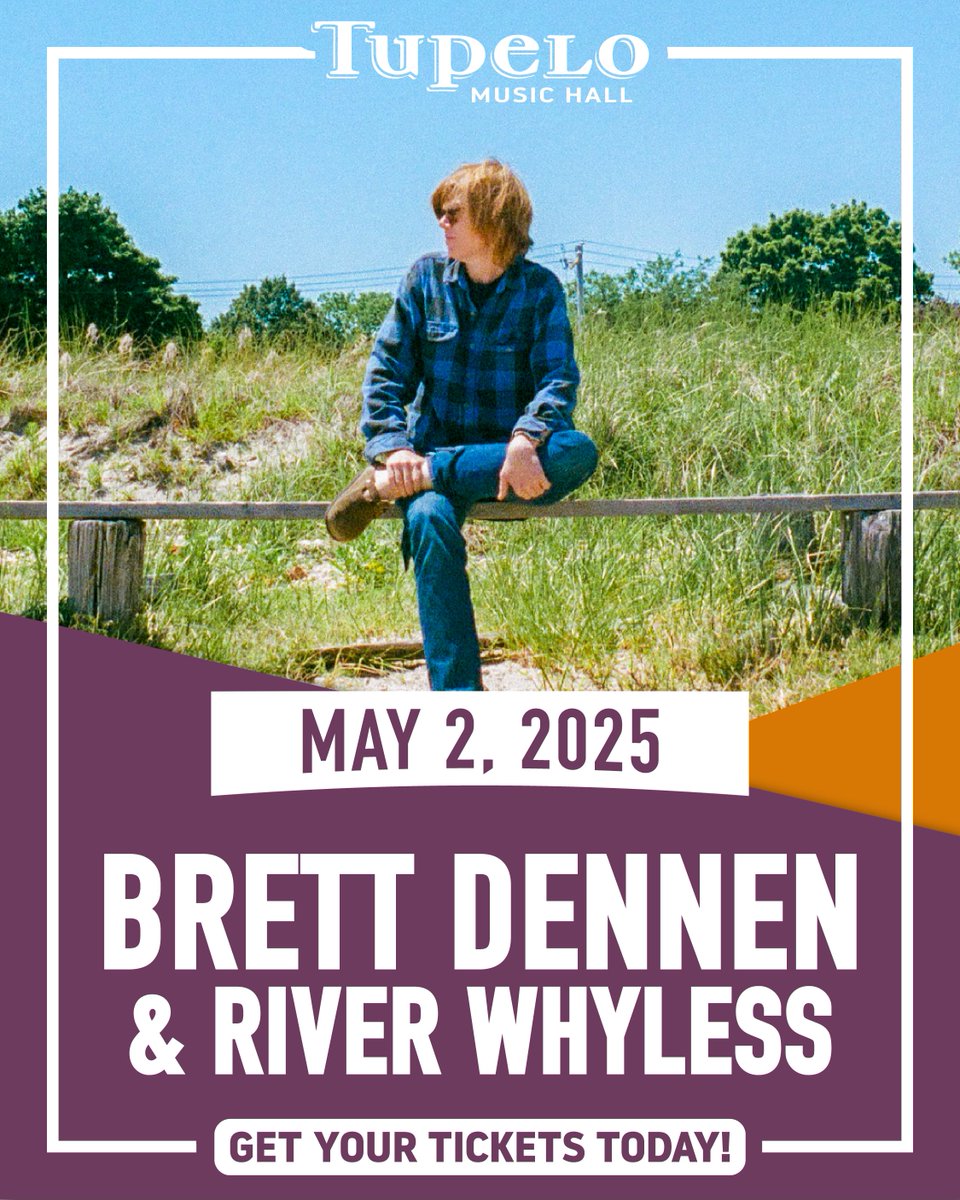 This Friday night, we're thrilled to welcome the amazing Brett Dennen and the incredible River Whyless to the Tupelo stage!

This is a show you won't want to miss, so bring your friends, grab a drink, and let's make it a night to remember! tickets.tupelohall.com/BRETTDENNENRIV…