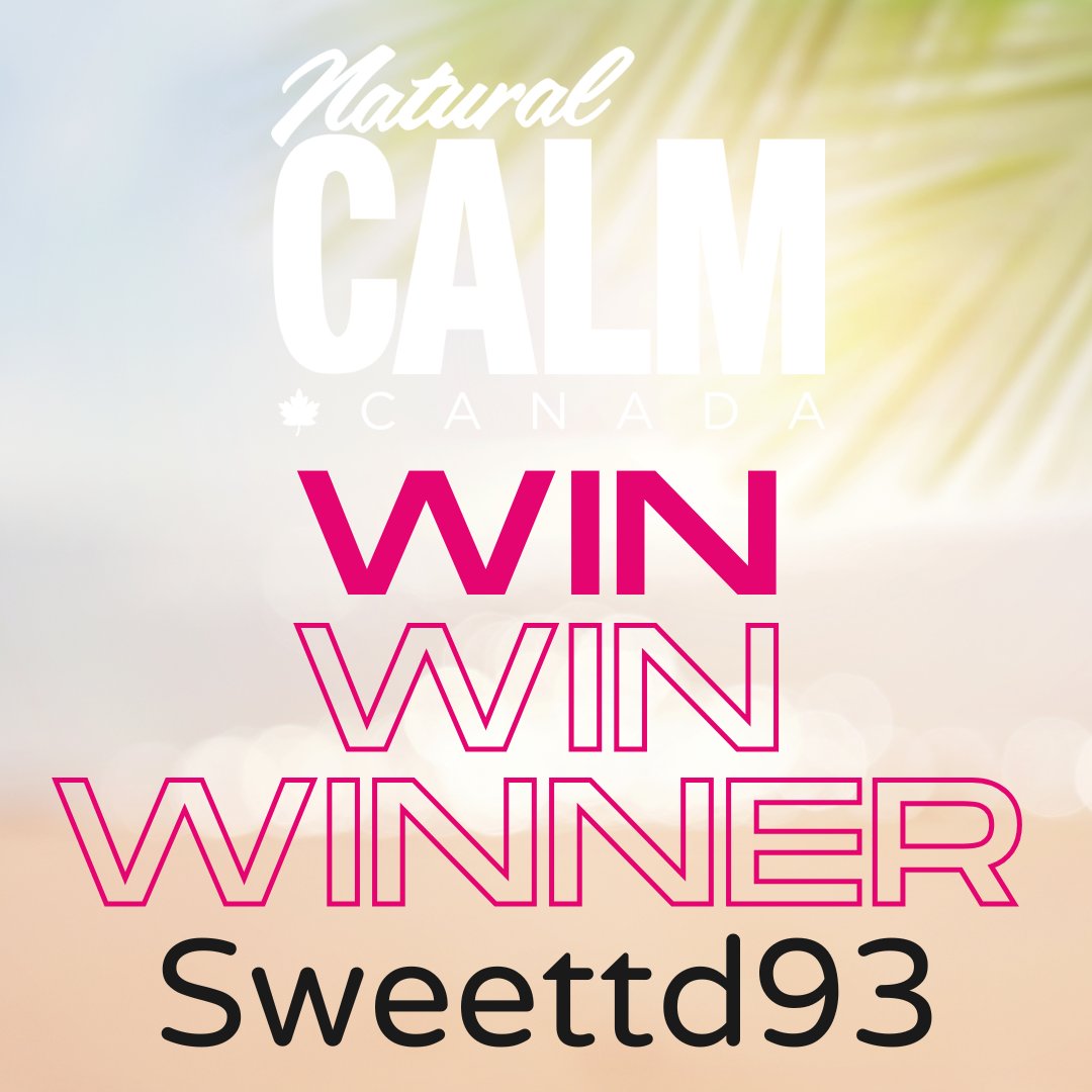 We have a win, win, winner of our latest Natural Calm contest!  @sweettd93 message us to claim your prize! 🏆 

#calmcontest #contest #naturalcalm #giveaway