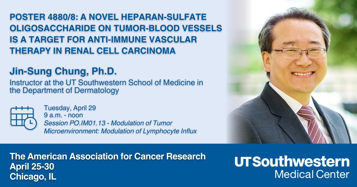 UTSW Science (@utswscience) on Twitter photo Don’t miss new research on cancer immunotherapies from <a href="/UTSWMedCenter/">UT Southwestern Medical Center</a> researchers. Learn about studies that have revealed a potential target to block the blood supply to renal cell carcinomas. After, join us at booth #3701 to learn about research & training opportunities. #AACR25 Don’t miss new research on cancer immunotherapies from <a href="/UTSWMedCenter/">UT Southwestern Medical Center</a> researchers. Learn about studies that have revealed a potential target to block the blood supply to renal cell carcinomas. After, join us at booth #3701 to learn about research & training opportunities. #AACR25