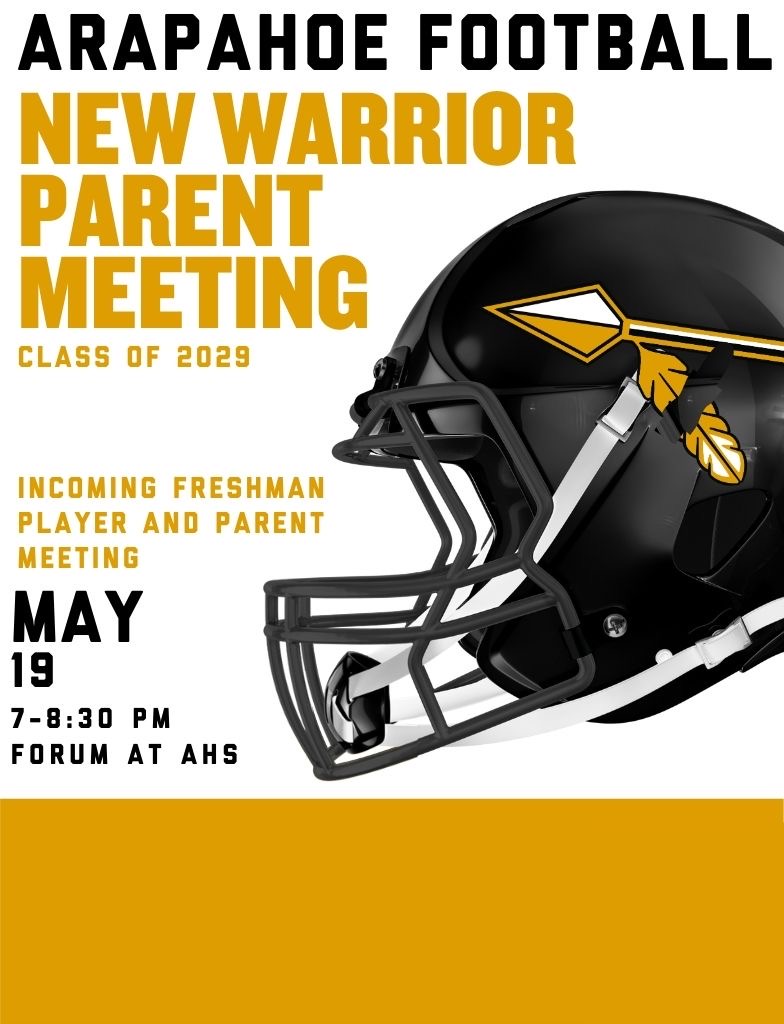 Attention Class of 2029! 

Please attend the New Warrior Parent + Player Meeting on May 19 at 7pm.
