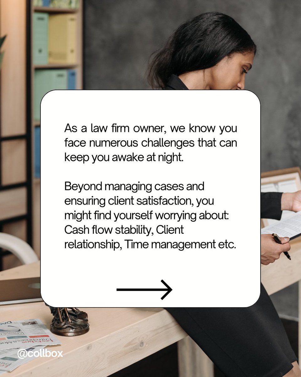 collbox's tweet image. When invoices go unpaid, admin work piles up, and growth feels out of reach, stress takes over fast.

Sign up at hubs.ly/Q03k46mX0 and see how we can help!

#lawfirmlife #cashflowsolutions #legalcollections #smallfirmsuccess #CollBox #collectionsmadeeasy