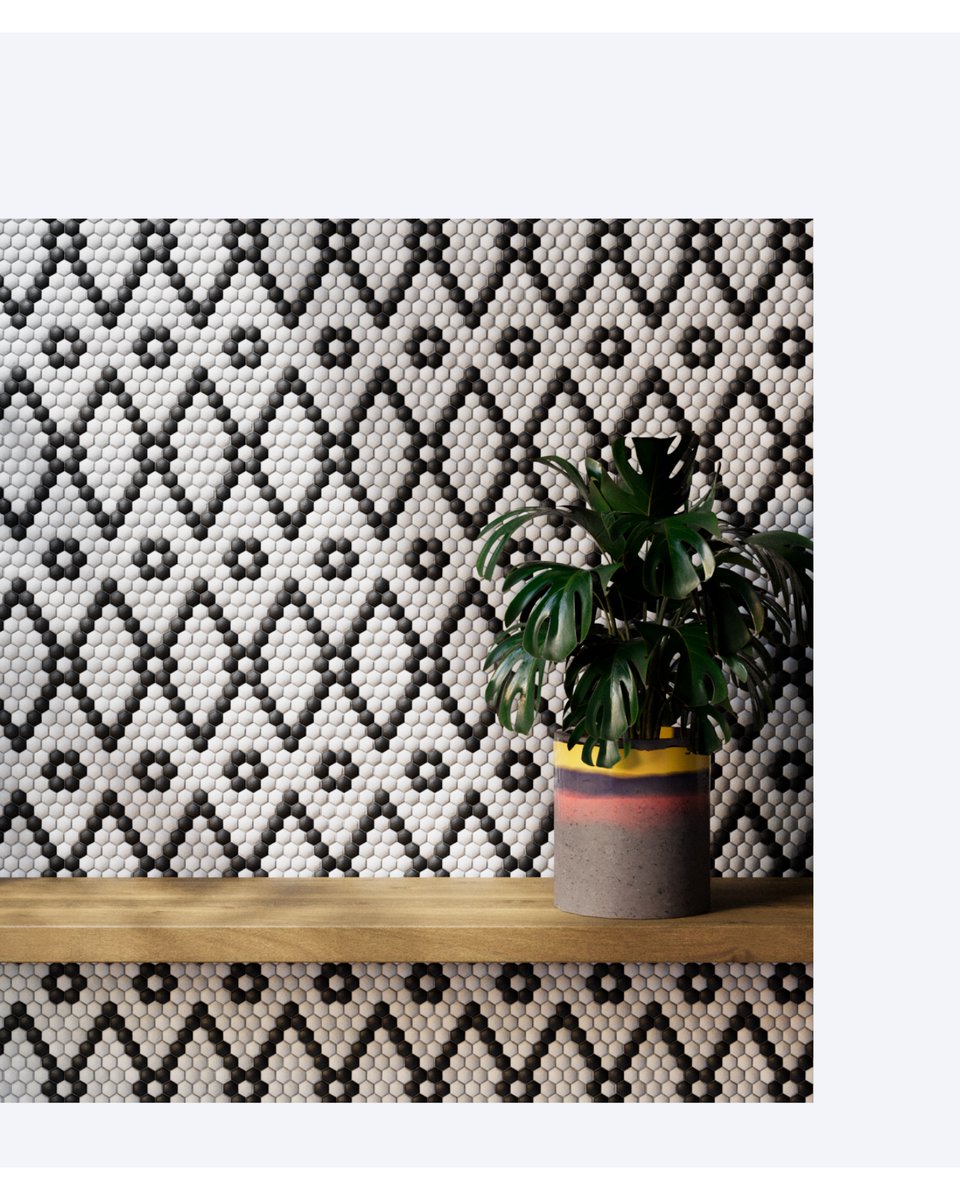 Discover #Hisbalit and their stunning collection, Black&amp;White Art Factory — a tribute to the timeless beauty of contrast and design. We've captured these elegant mosaic patterns as high-quality #PBRtextures, ready to bring unique style and sophistication to your digital projects.