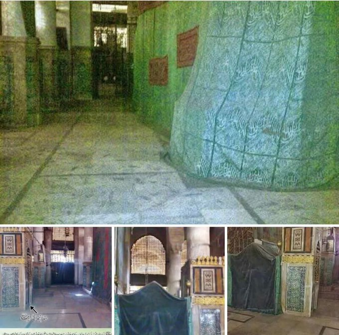 💢حرمین شریفین کی انتظامیہ کی جانب سےایک تقریب منعقد کی گئی جس میں مسجد نبوی کے بارے میں معلومات فراہم کی گئی۔ آپ صلی اللہ  علیہ وسلم کے قبر مبارک کے بارے میں مکمل وضاحت کی گئی “ 
تشریح وتوضیح:-
گزشتہ ساڑھے پانچ صدیوں میں کوئی شخص آپ صلی اللہ علیہ وسلم کی قبر مبارک تک نہیں جا سکا