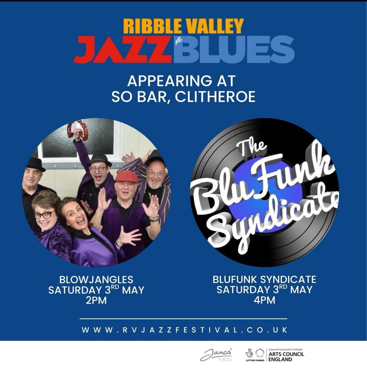 Richard Slater🌹 (@lbvpublisher) on Twitter photo The <a href="/RVJazzFest/">Ribble Valley Jazz & Blues Festival</a> Festival also features blues, ska, reggae and funk!
Join <a href="/blowjangles/">Blowjangles</a> and Blue Funk Syndicate us on Saturday at So Bar, Clitheroe.
💃🏼 🕺 The <a href="/RVJazzFest/">Ribble Valley Jazz & Blues Festival</a> Festival also features blues, ska, reggae and funk!
Join <a href="/blowjangles/">Blowjangles</a> and Blue Funk Syndicate us on Saturday at So Bar, Clitheroe.
💃🏼 🕺
